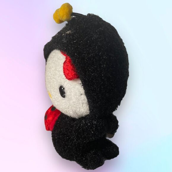 2006 Sanrio Hello Kitty 5" Ladybug Clip Grabber Mascot Plush Toy Partner - Picture 9 of 10
